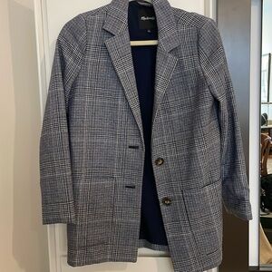 Navy Houndstooth Blazer